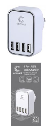 Comsol 4 Port USB Wall charger 4.5