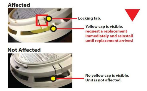 Check your Quell smoke alarm for the presence of a yellow cap
