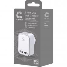 Comsol Dual port USB A Wall charger 3.4A/17W