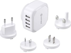 Comsol 4 Port Universal USB Travel Charger 4.5A/22W White