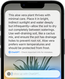 iPhone showing how ChatGPT is now integrated into Siri