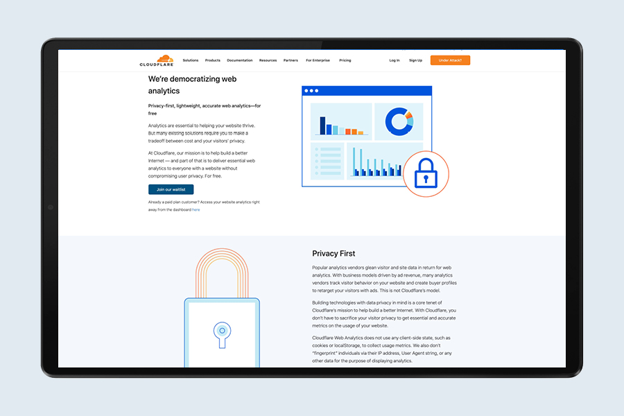 The tech tool to try right now for your business website analytics: Cloudflare