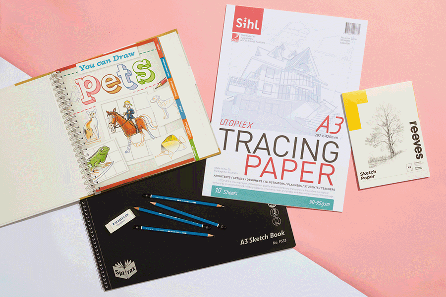 Officeworks drawing kits for kids: kids activity books, drawing pencils and paper pads