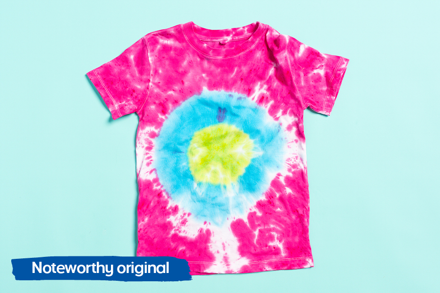 Officeworks’ Noteworthy blog has many fun craft ideas for kids, including tie dye.