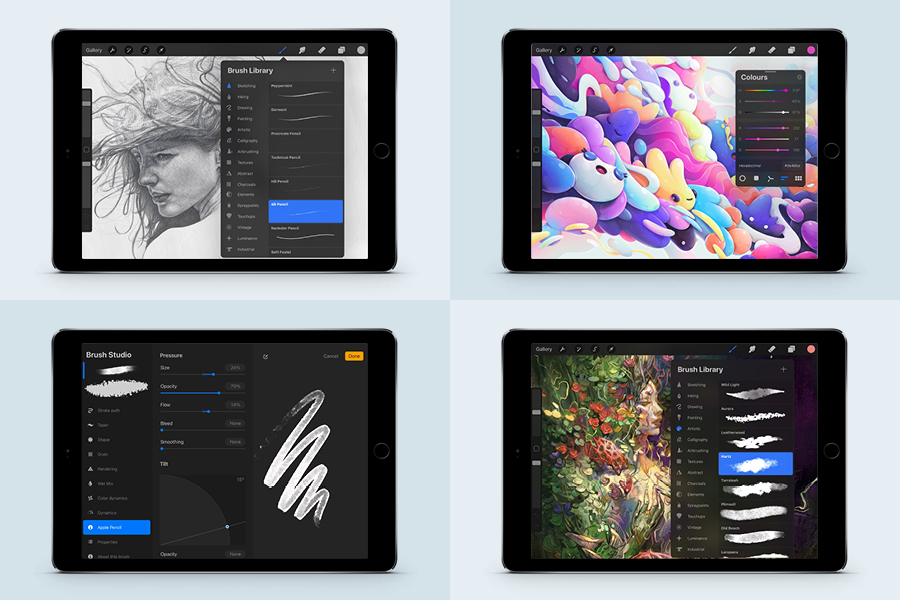 The Procreate App is one one the most popular drawing apps for iPad.