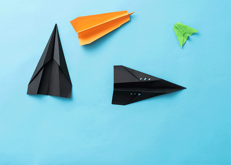 Easy paper craft activity: paper plane