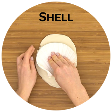 How to create a mini shell dish step 2