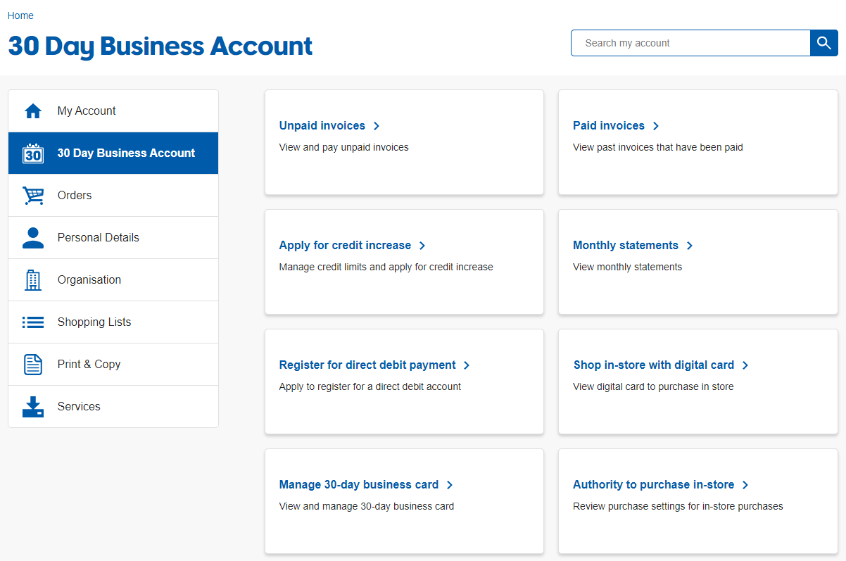 30 Days Business Account